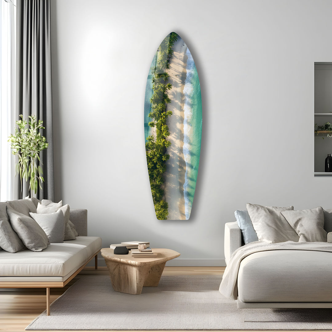 Tropical Escape Surfboard Wall Art