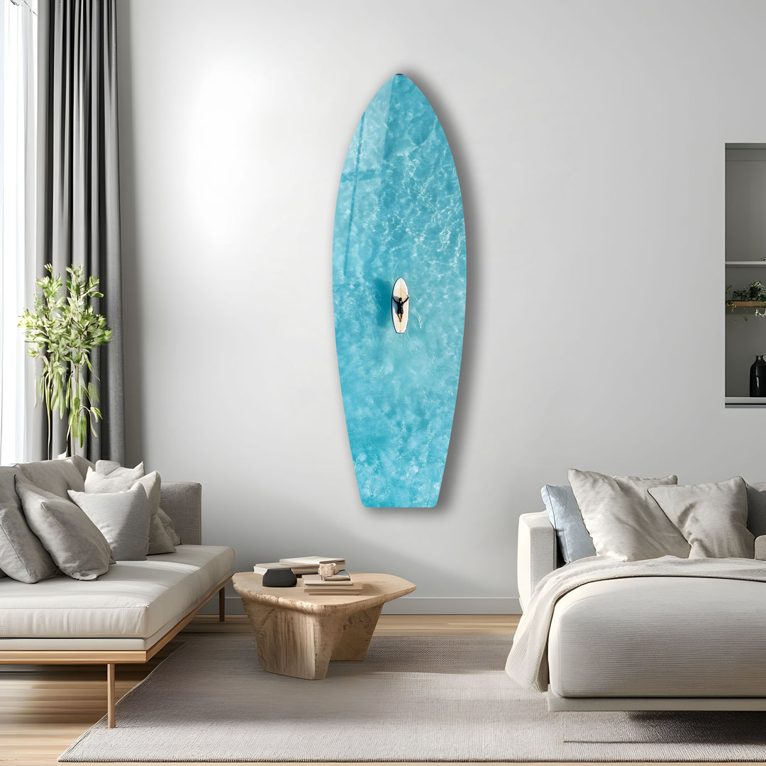 Ocean Serenity Surfboard Wall Art