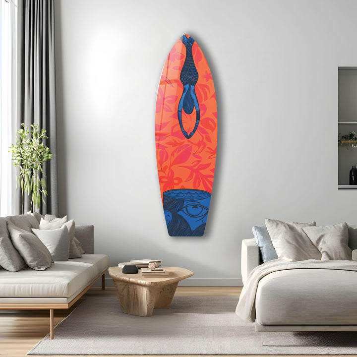 Mermaid Surfboard Wall Art