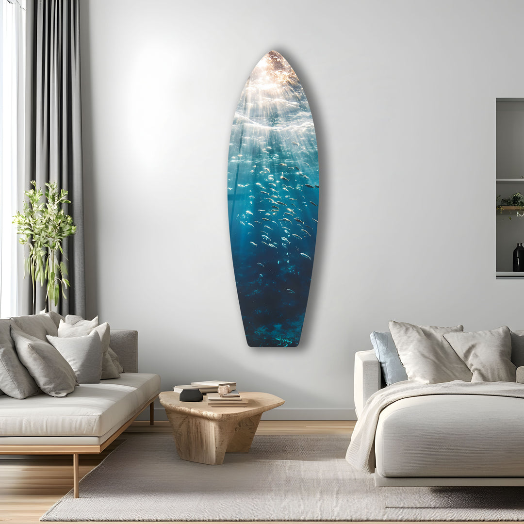 Tranquil ocean depths wall art, perfect for modern coastal home decor.
