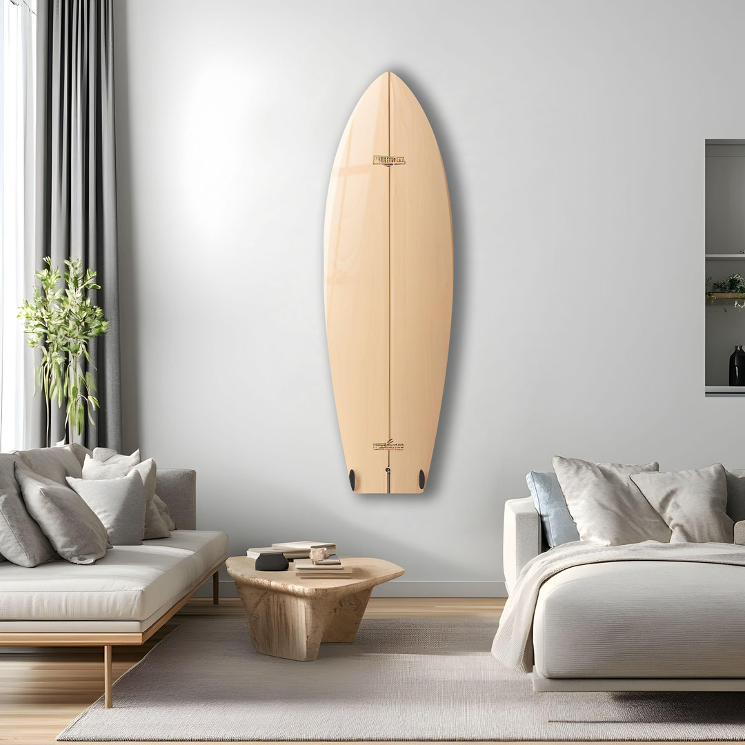 Abstract Beige Surfboard Wall Art