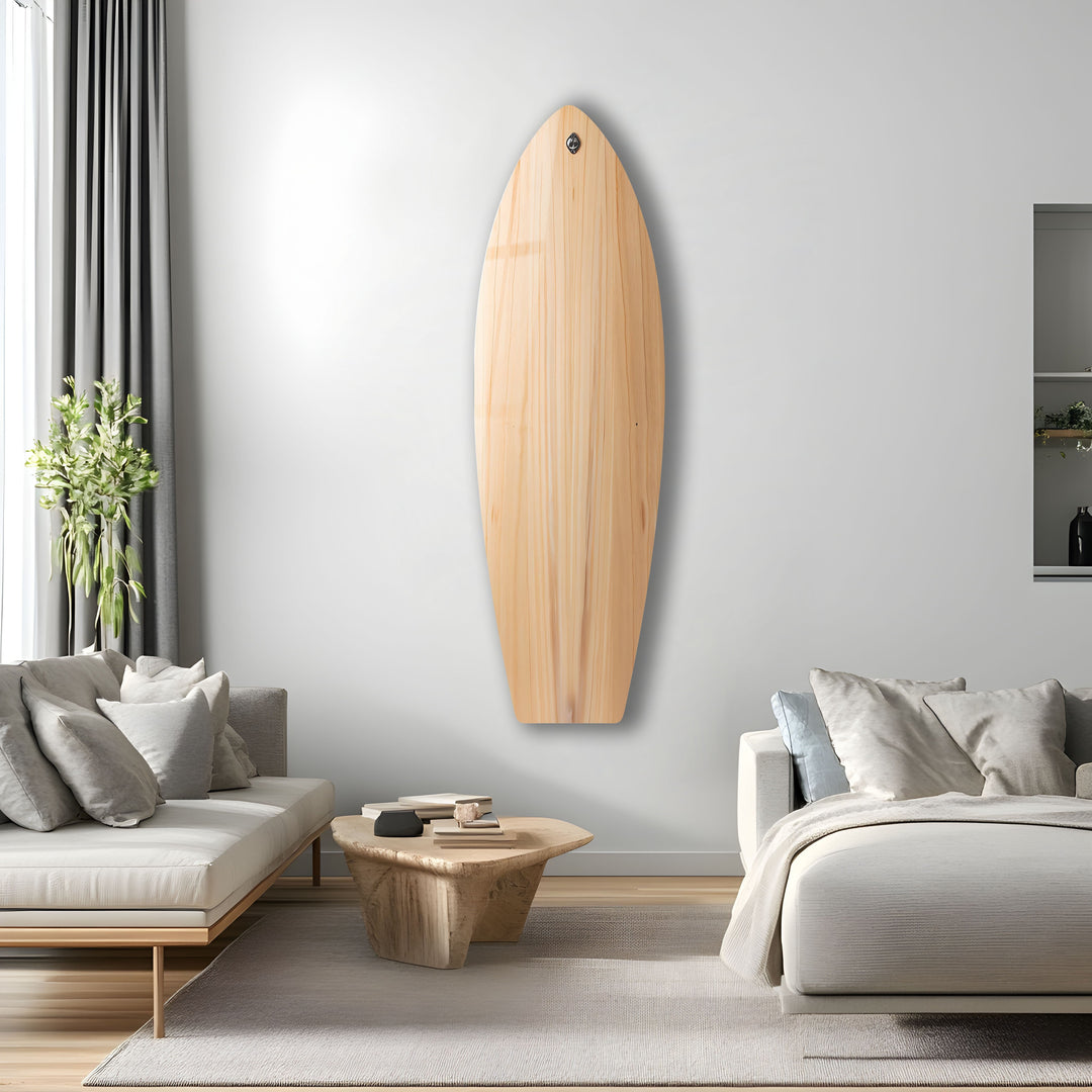 Wood Details Surfboard Wall Art