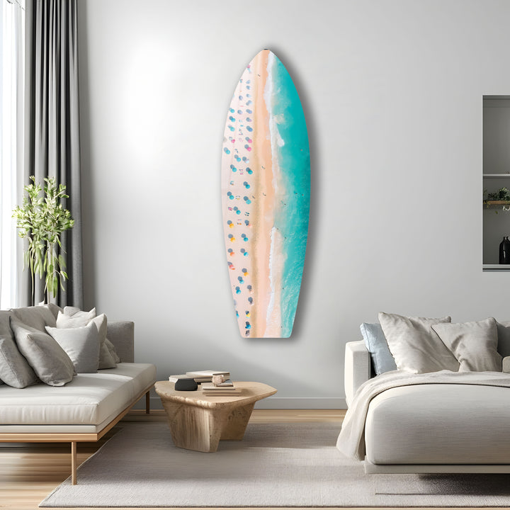 Beach & Sun Lounger Surfboard Wall Art