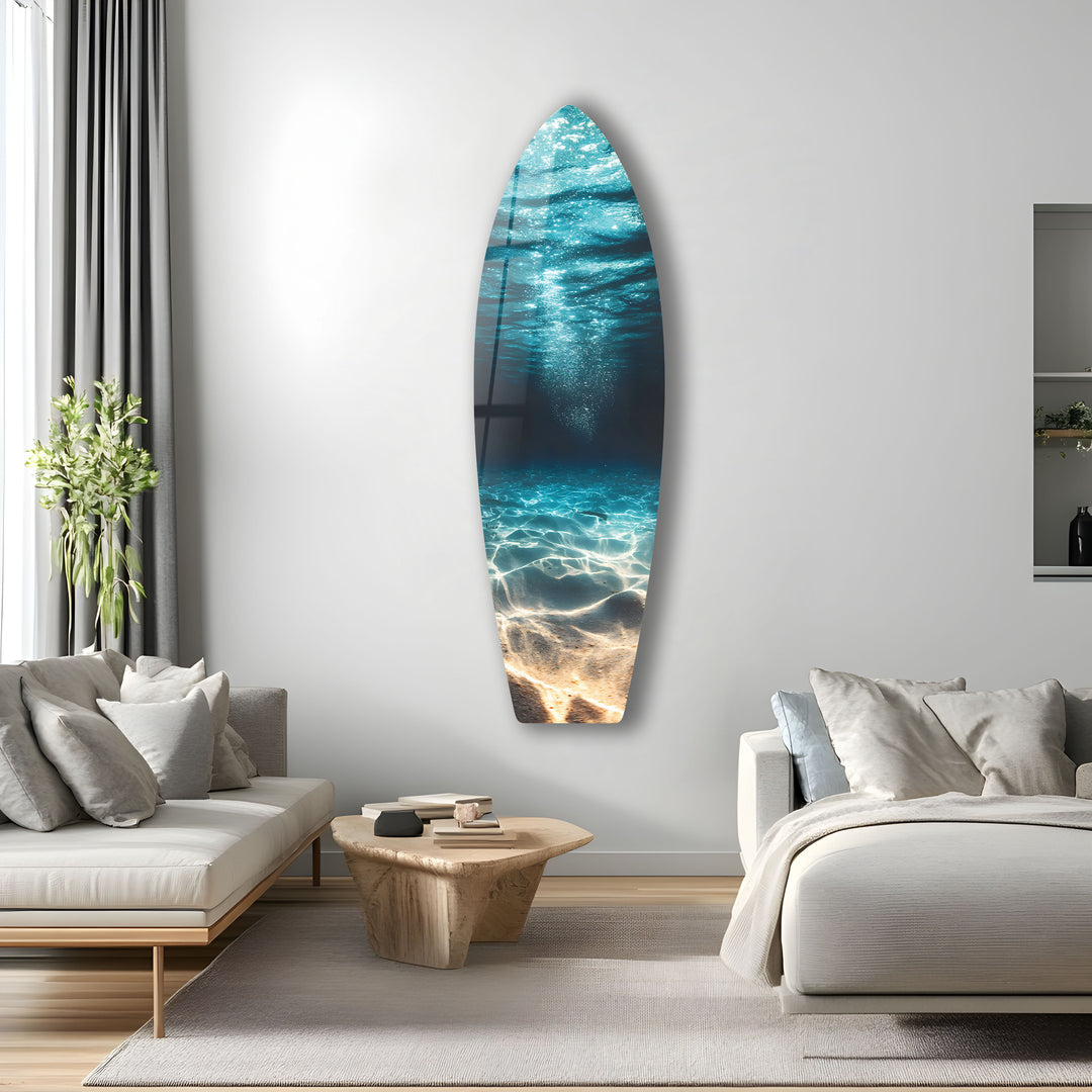 Elegant ocean decor with a stunning seabed view, adding depth and beauty to any space.
