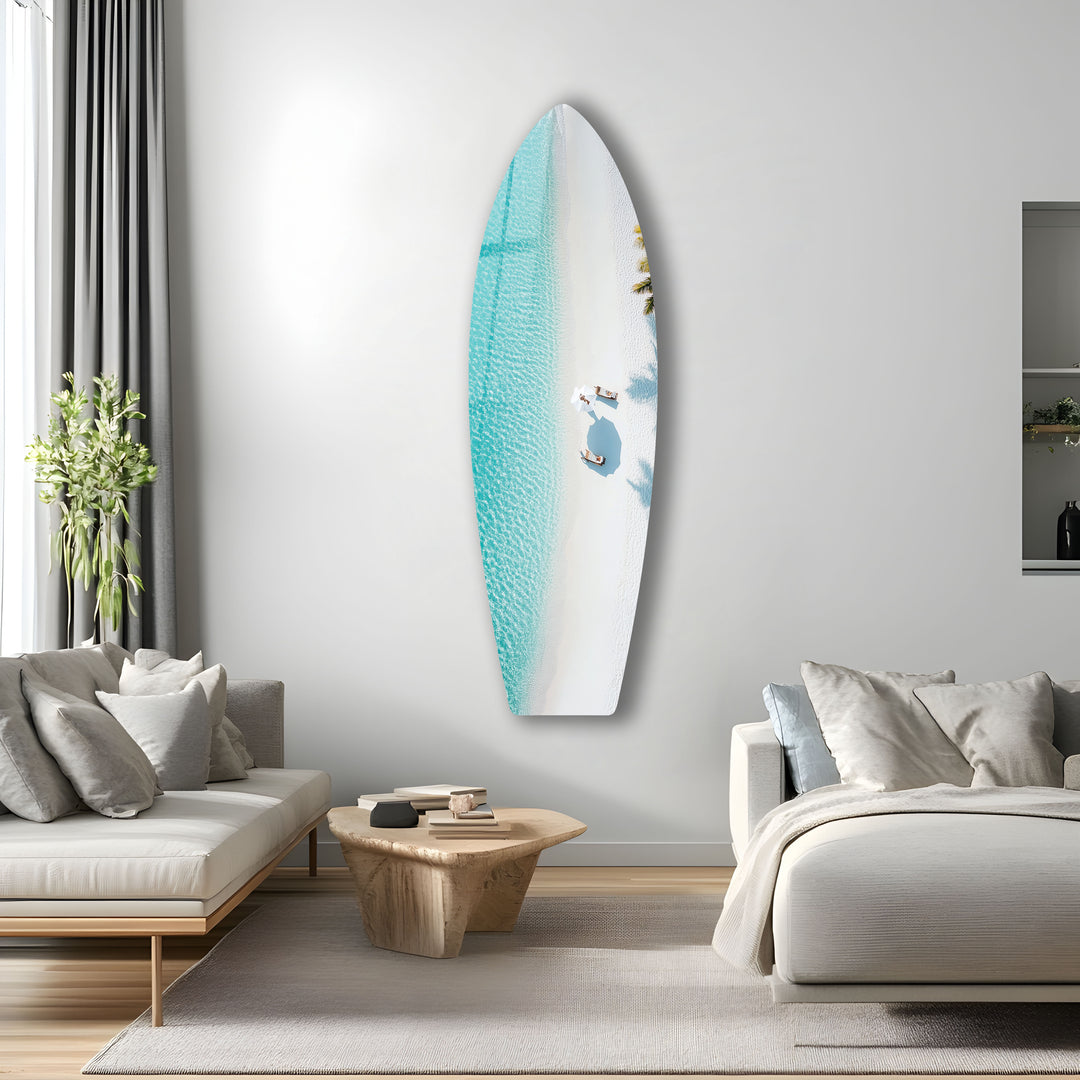 Tropical Serenity Surfboard Wall Art