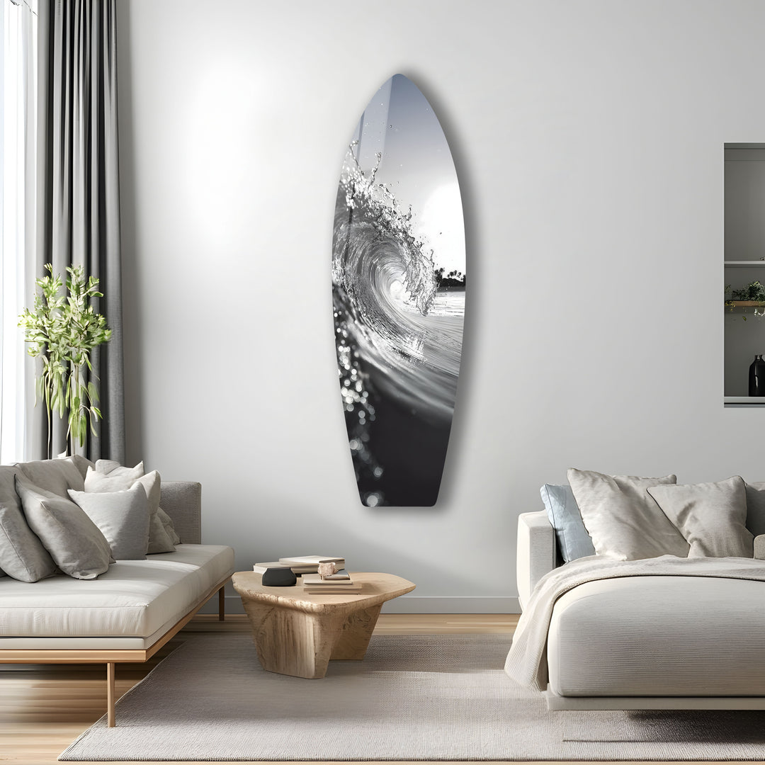 Crystal Wave Surfboard Wall Art