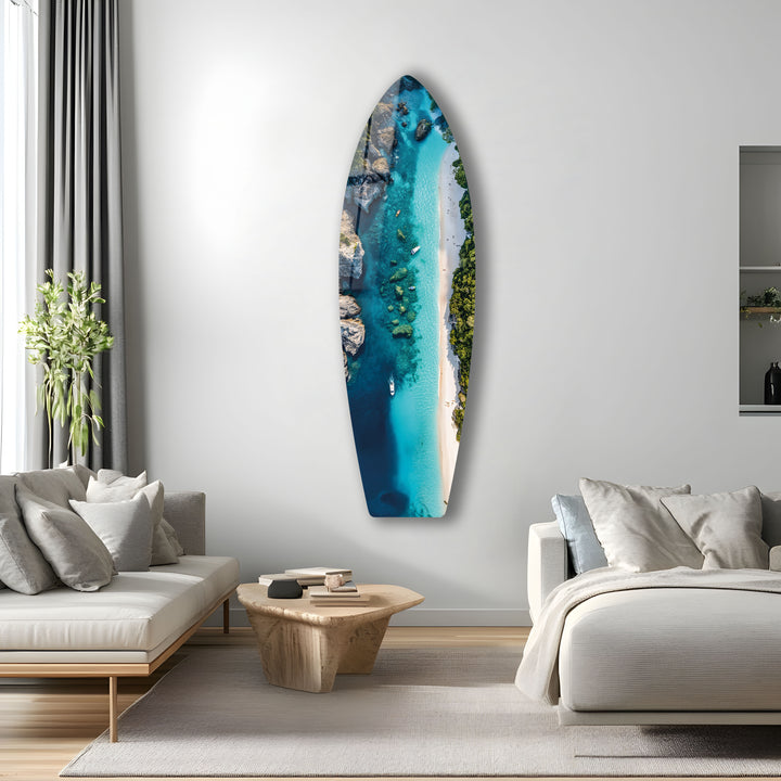 Crystal Cove Surfboard Wall Art