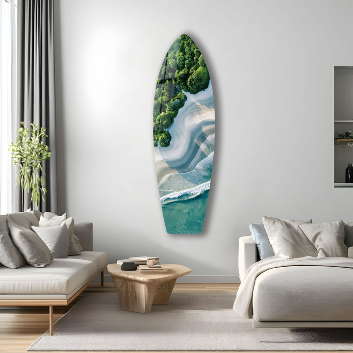 Coastal Bliss Surfboard Wall Art