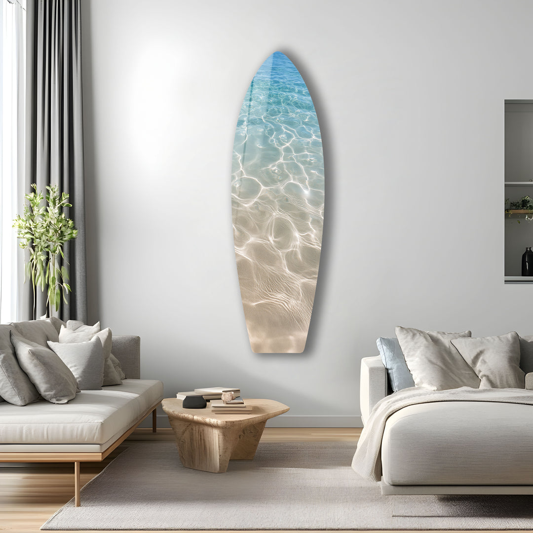 Shallow Serenity Surfboard Wall Art