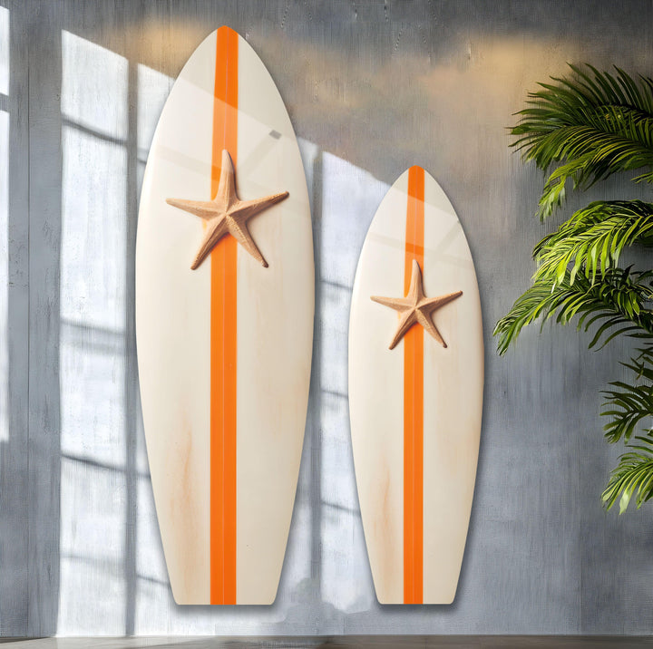 Beach Sea Star Surfboard Wall Art