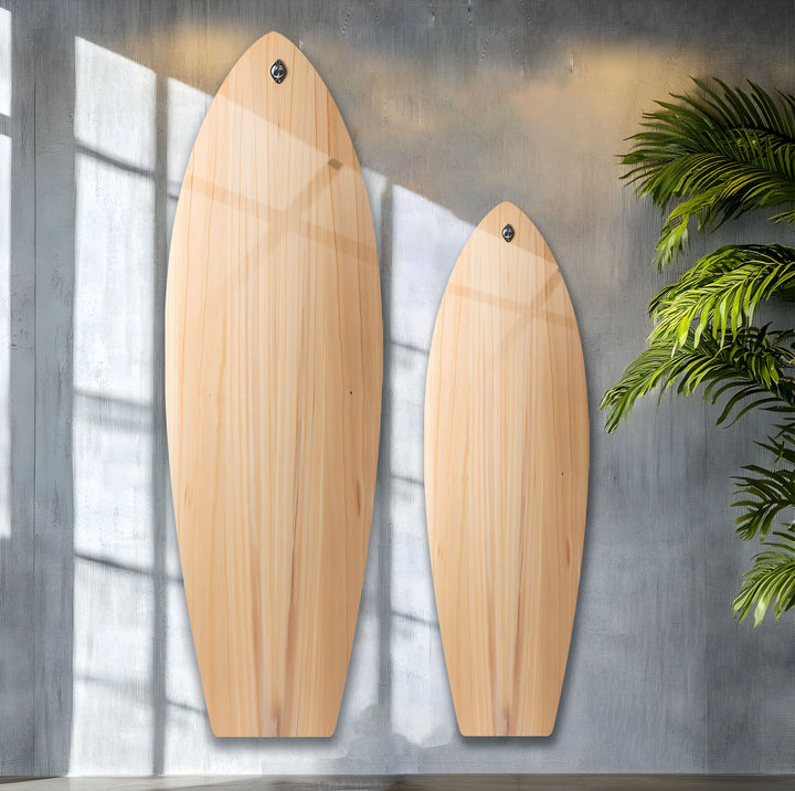 Wood Details Surfboard Wall Art