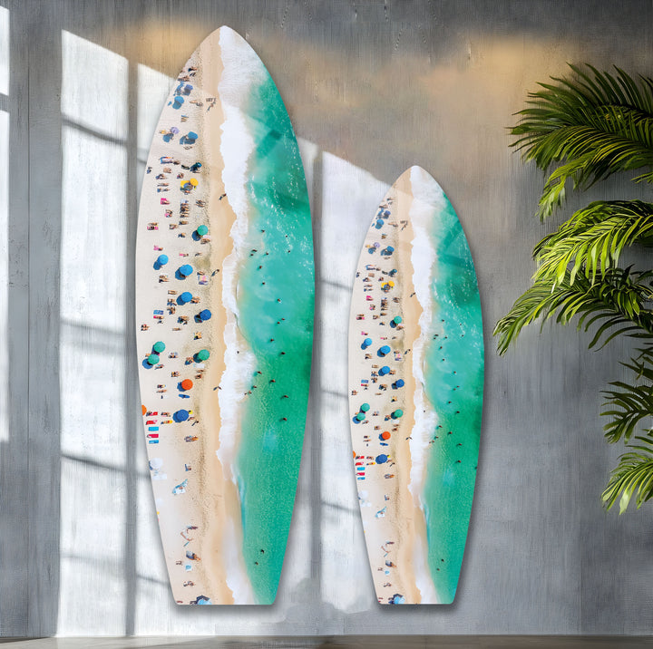 Beach Bliss Surfboard Wall Art