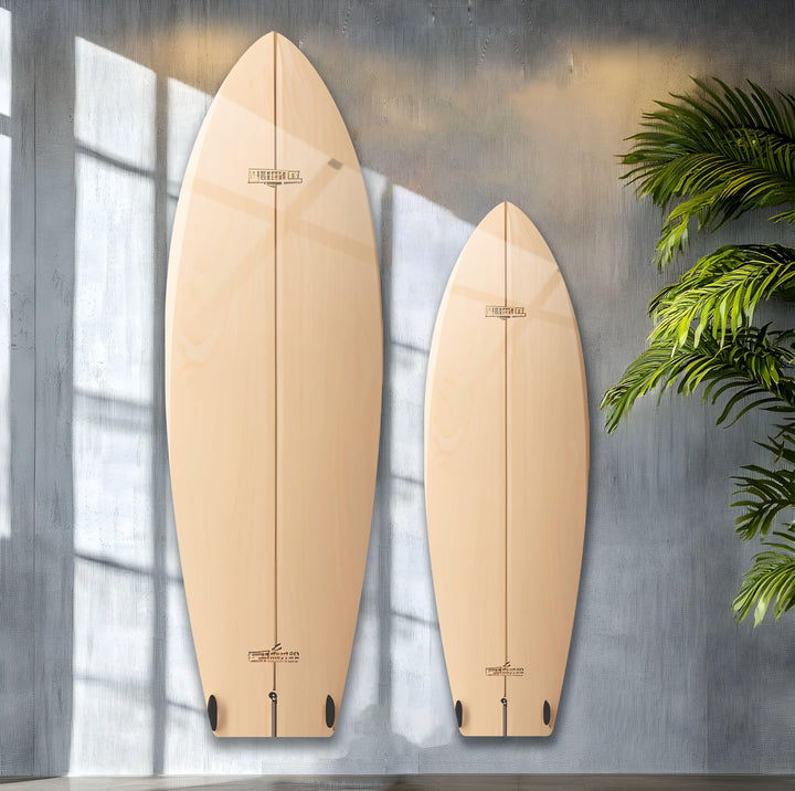 Abstract Beige Surfboard Wall Art