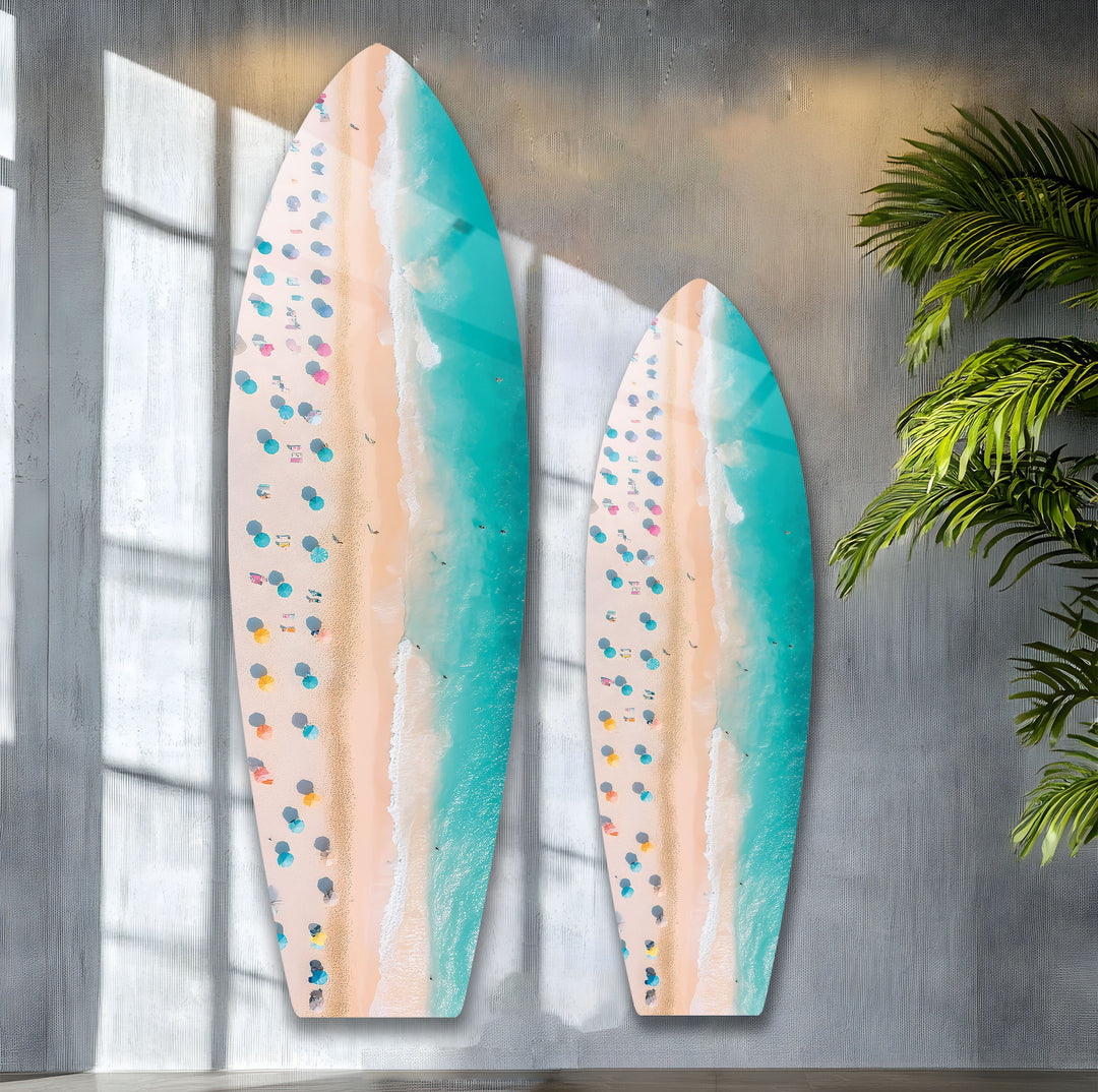 Beach & Sun Lounger Surfboard Wall Art