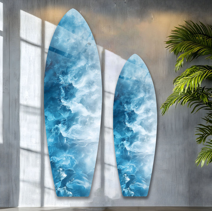 Ocean Mist Surfboard Wall Art