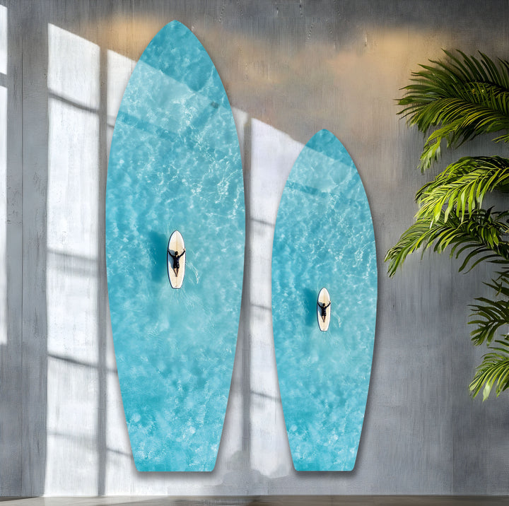 Ocean Serenity Surfboard Wall Art