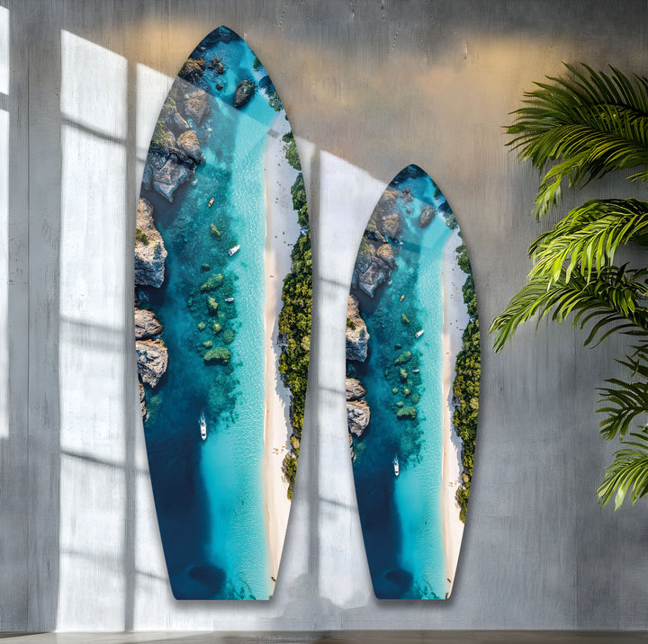 Crystal Cove Surfboard Wall Art