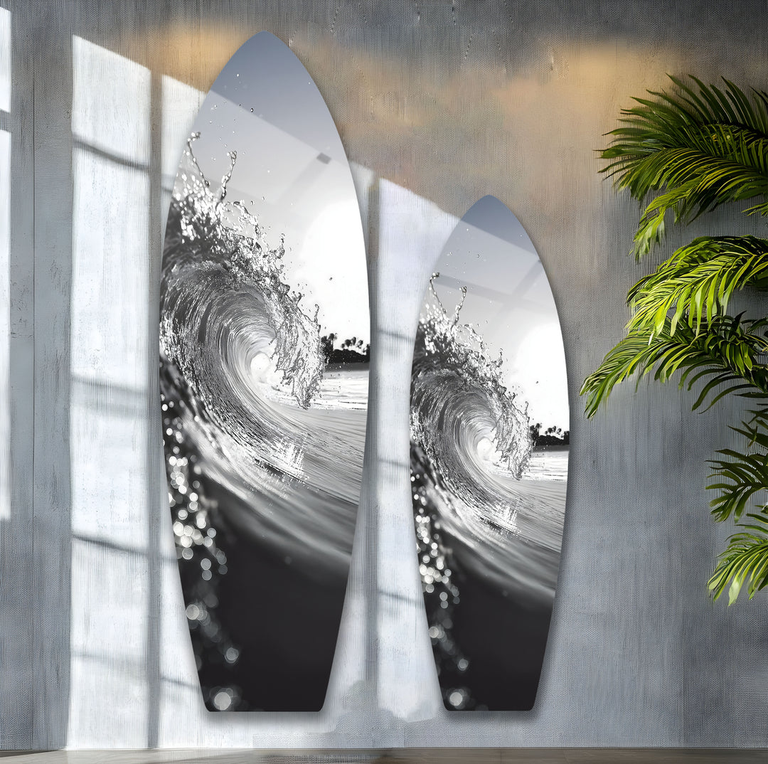 Crystal Wave Surfboard Wall Art