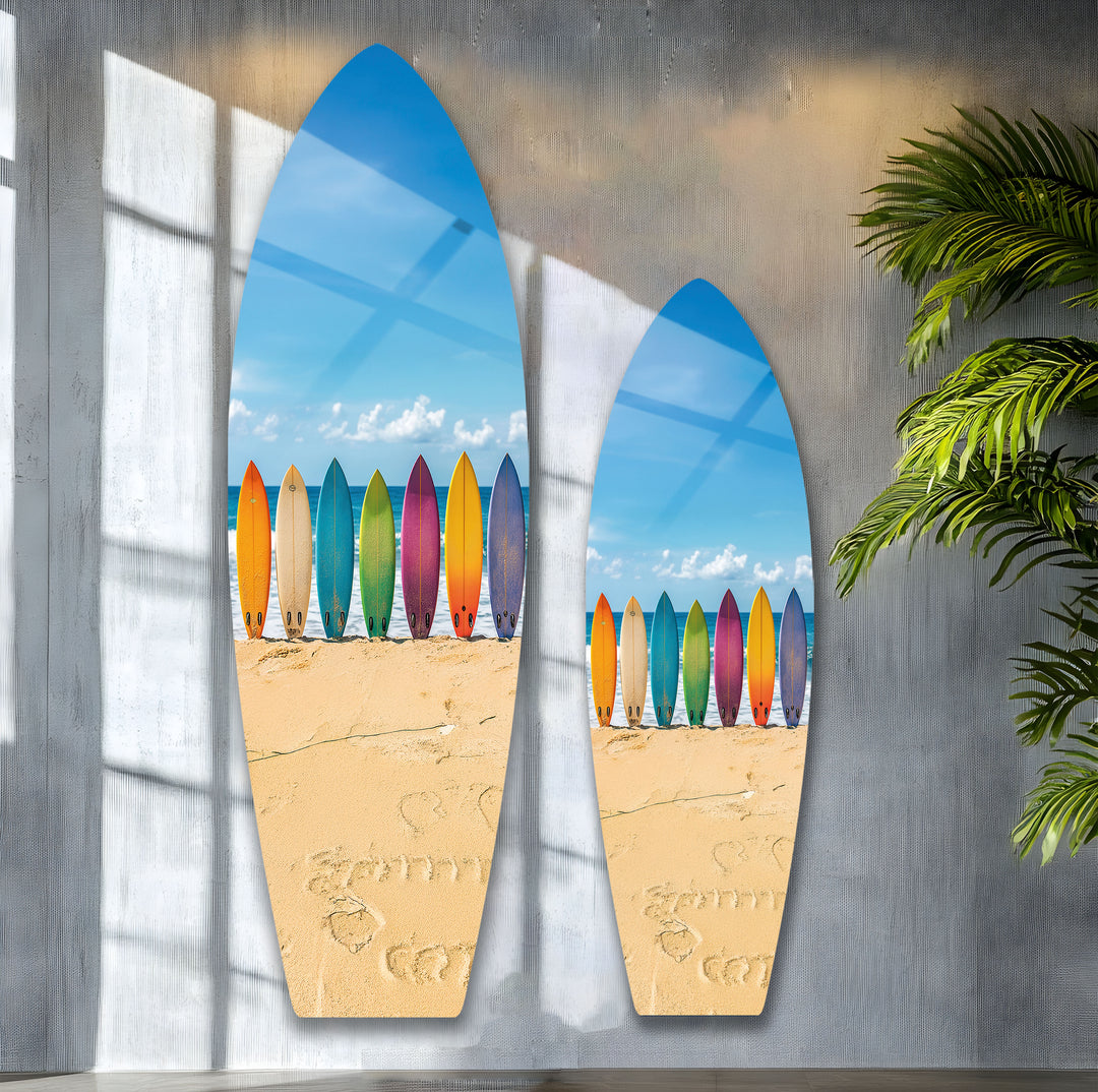 Colorful Surfboards Wall Art