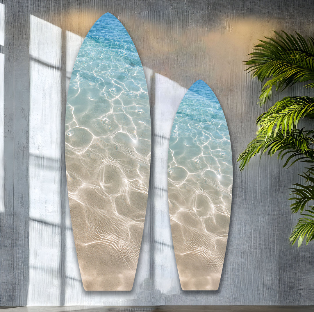 Shallow Serenity Surfboard Wall Art