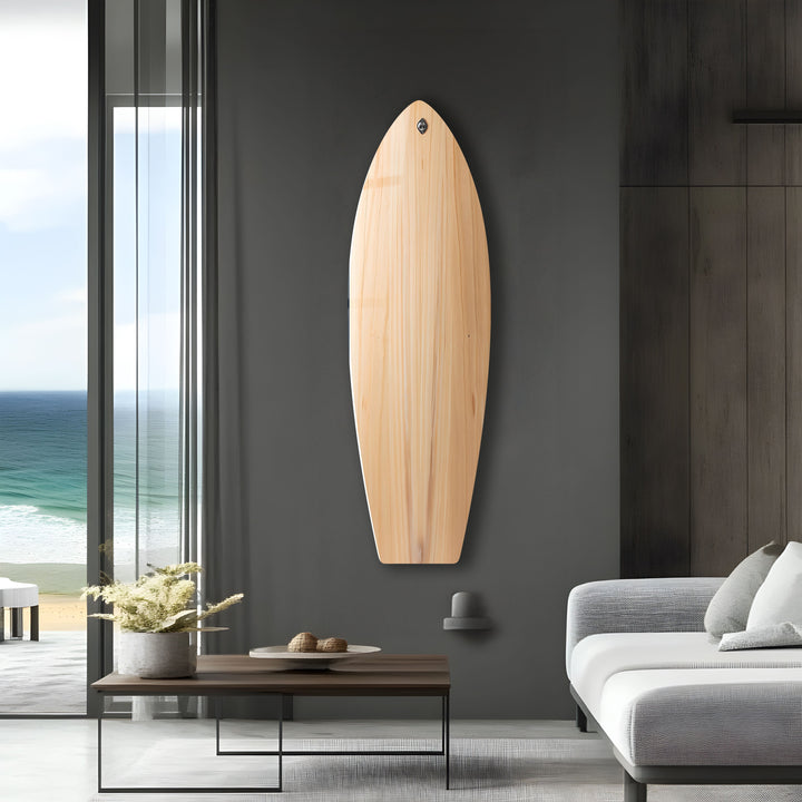 Wood Details Surfboard Wall Art