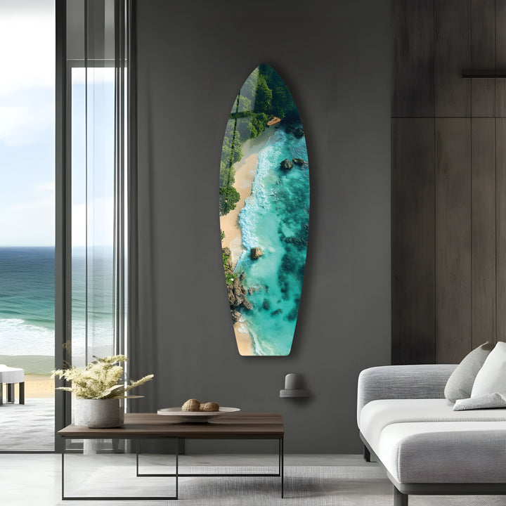 Emerald Cove Surfboard Wall Art