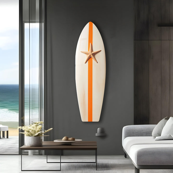 Beach Sea Star Surfboard Wall Art