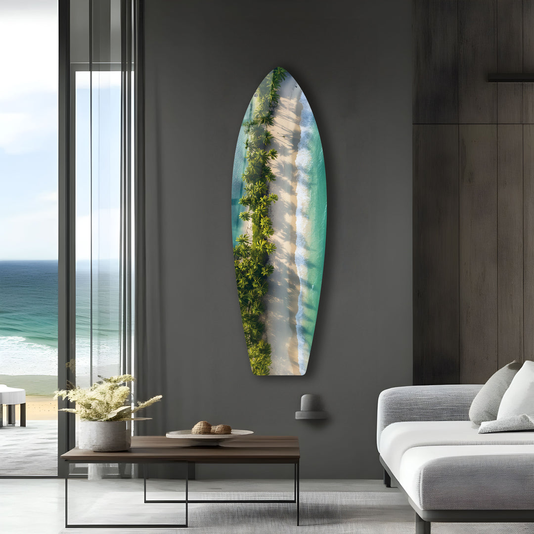 Tropical Escape Surfboard Wall Art