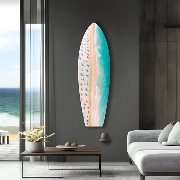 Beach & Sun Lounger Surfboard Wall Art