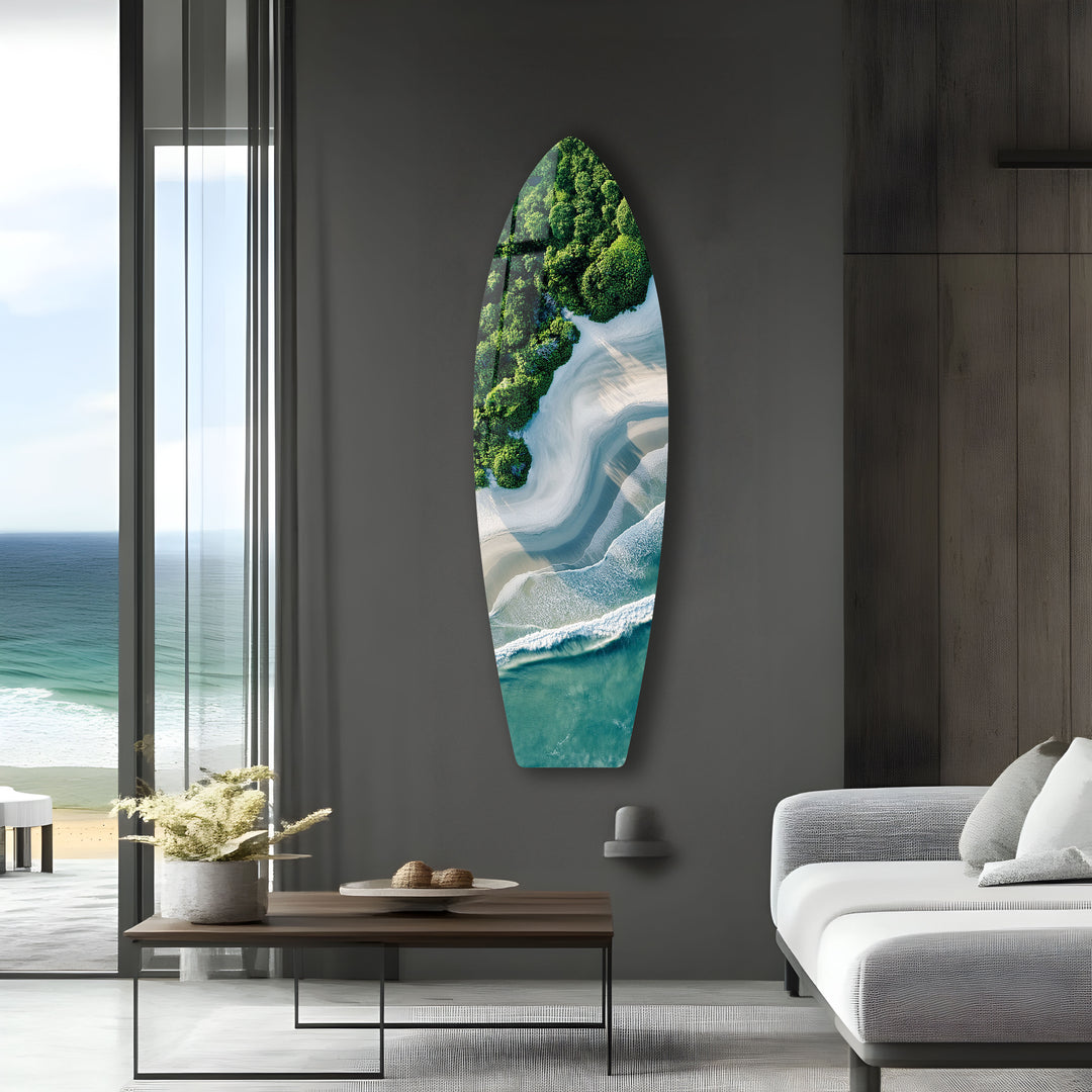 Coastal Bliss Surfboard Wall Art