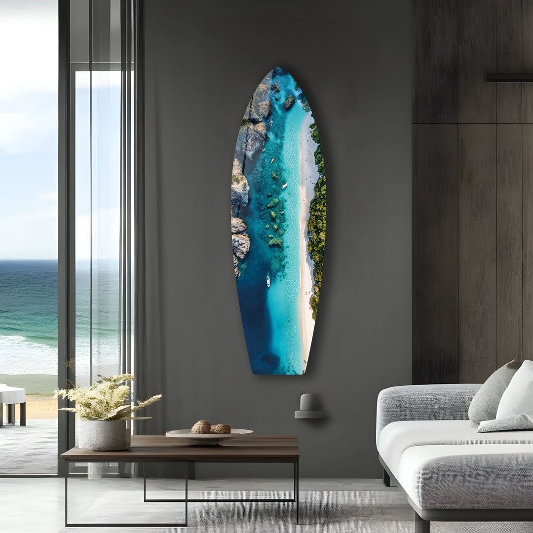 Crystal Cove Surfboard Wall Art