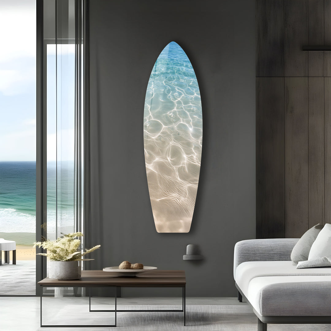 Shallow Serenity Surfboard Wall Art