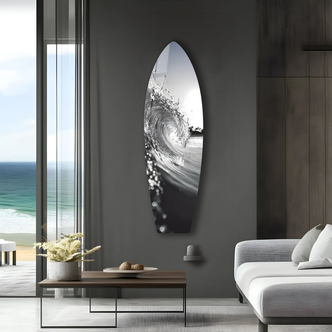 Crystal Wave Surfboard Wall Art