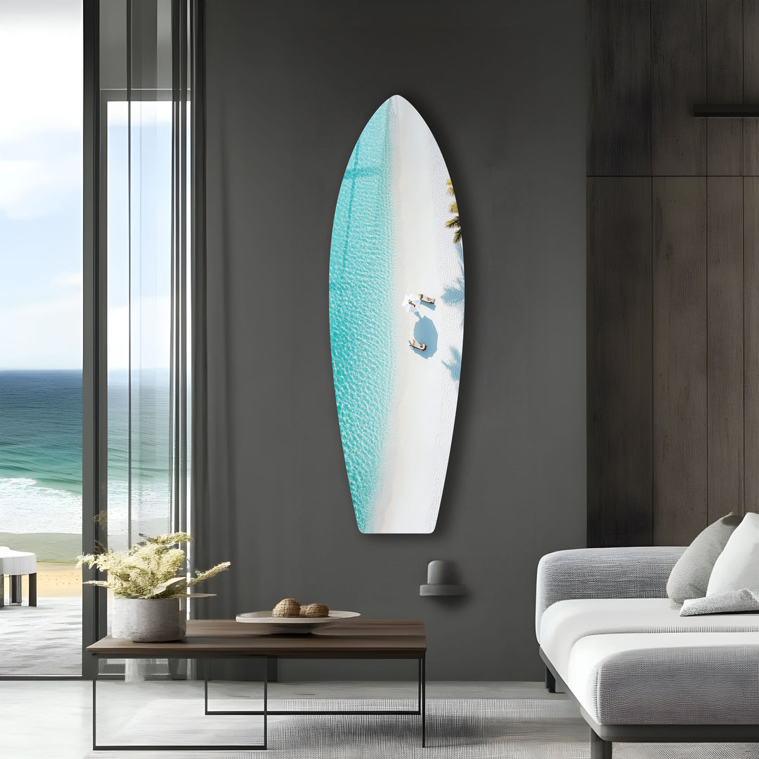 Tropical Serenity Surfboard Wall Art