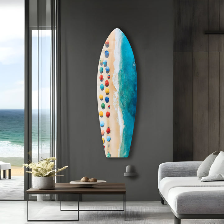 Golden Coast Surfboard Wall Art