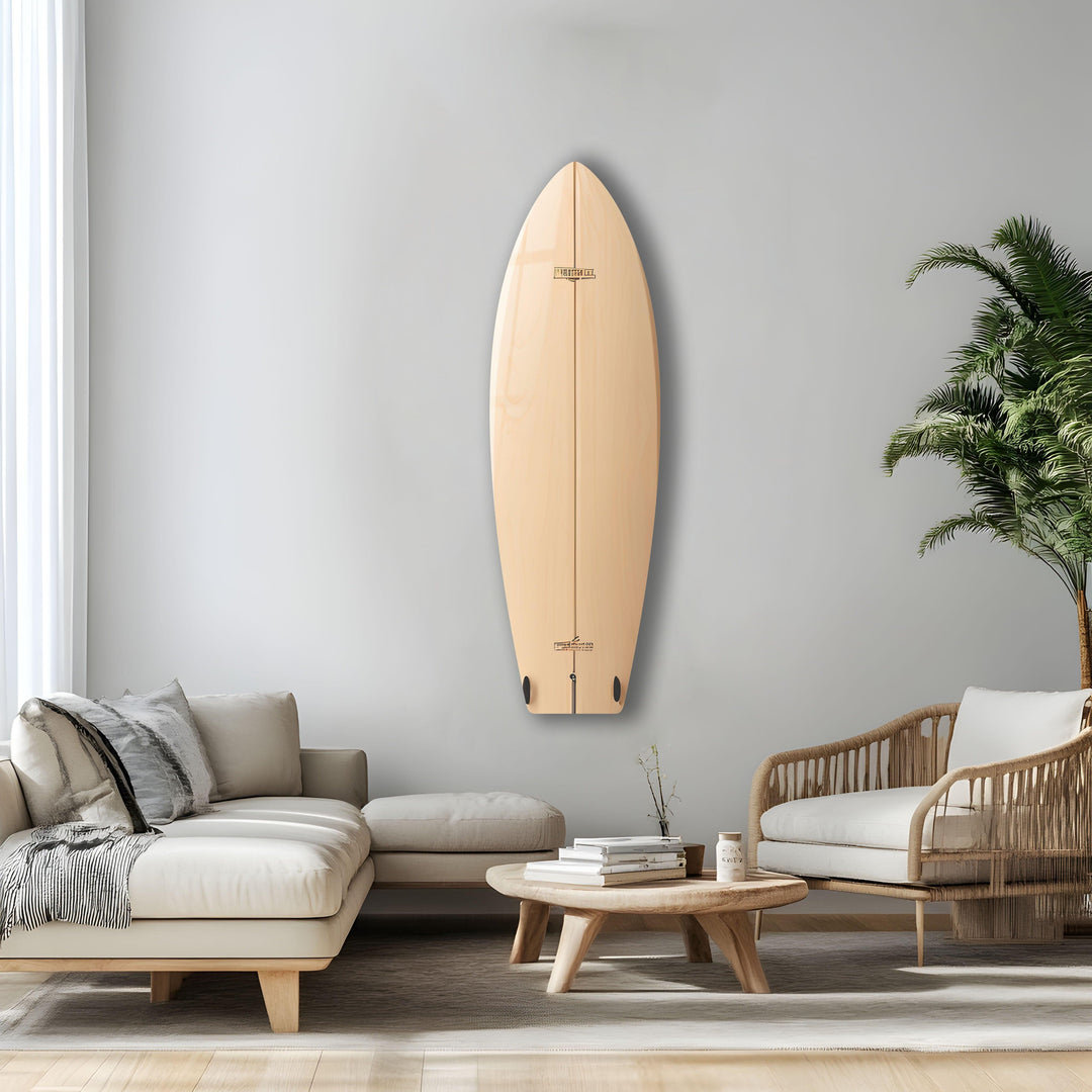 Abstract Beige Surfboard Wall Art