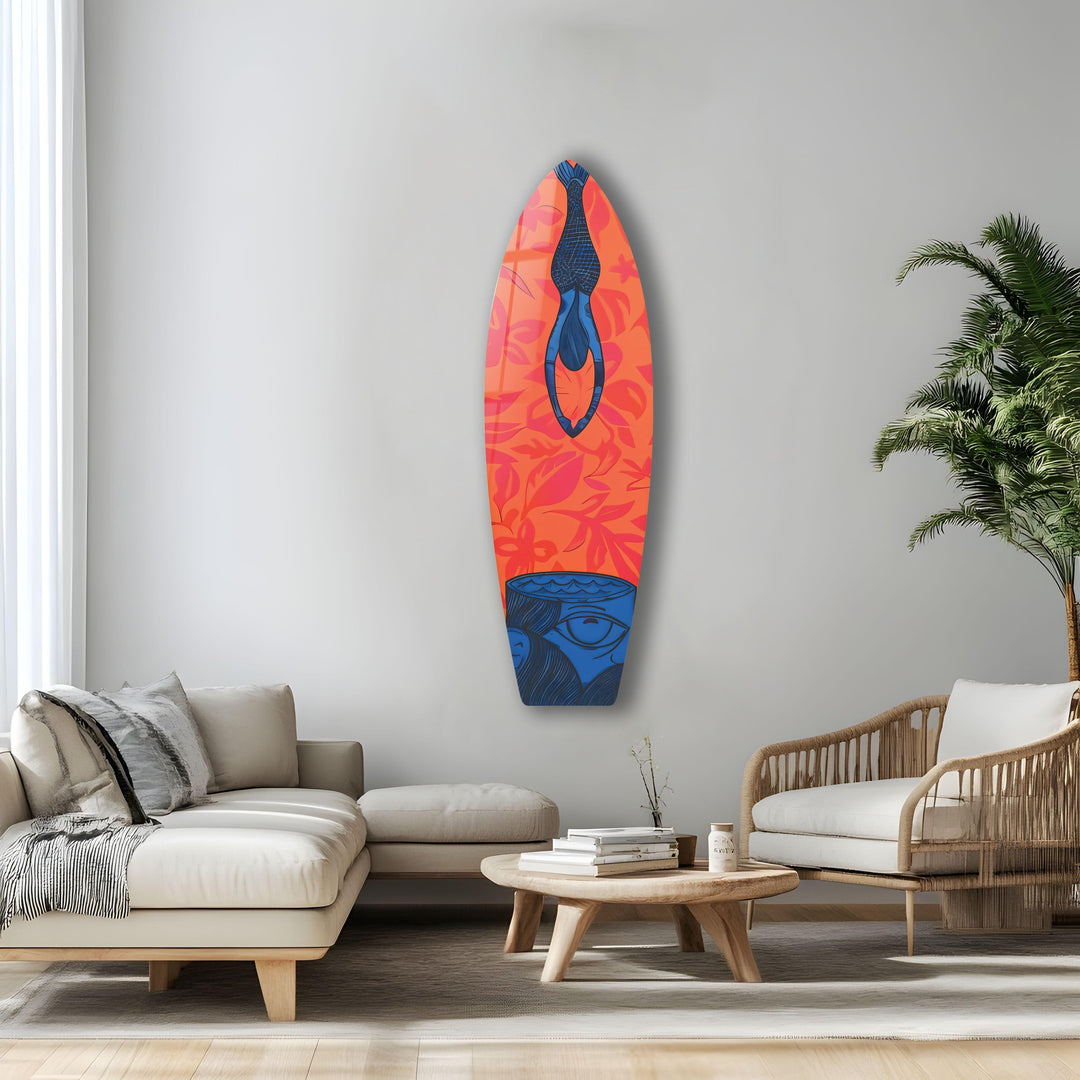 Mermaid Surfboard Wall Art