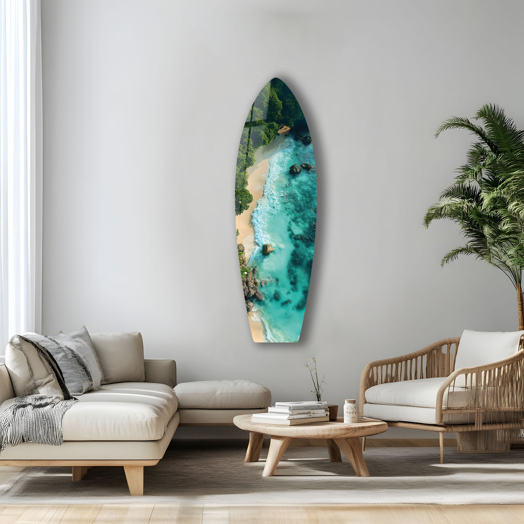 Emerald Cove Surfboard Wall Art