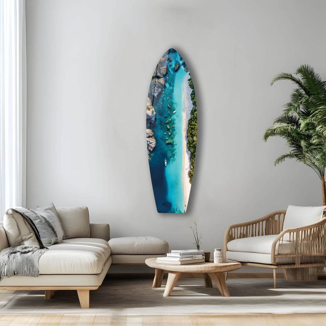 Crystal Cove Surfboard Wall Art