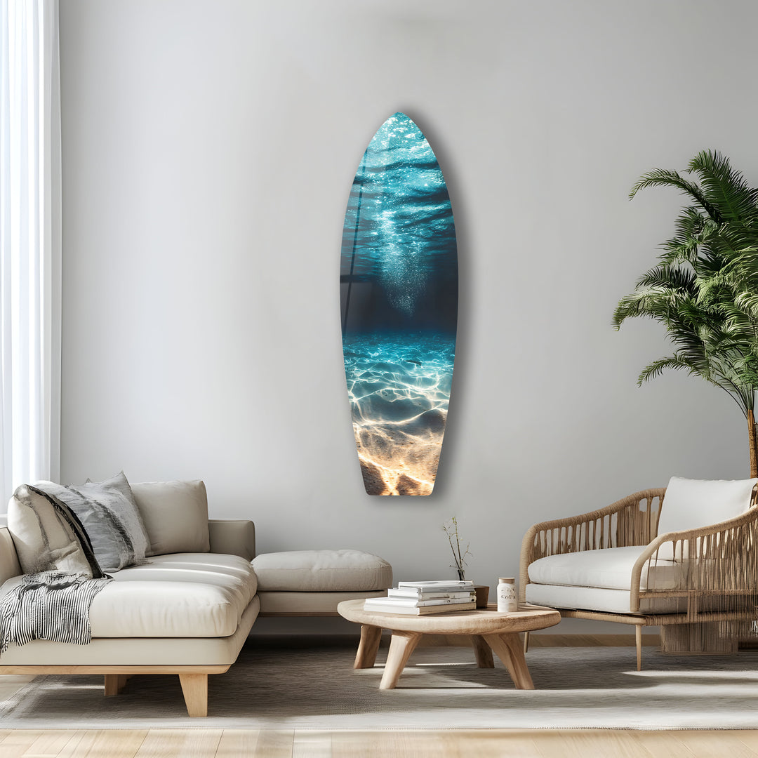 Modern and stylish coastal home decor featuring an enchanting underwater scene.
