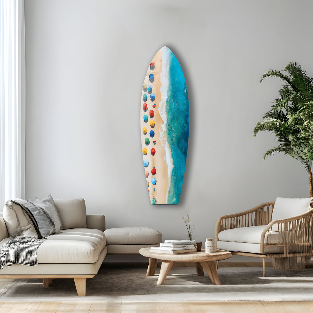 Golden Coast Surfboard Wall Art