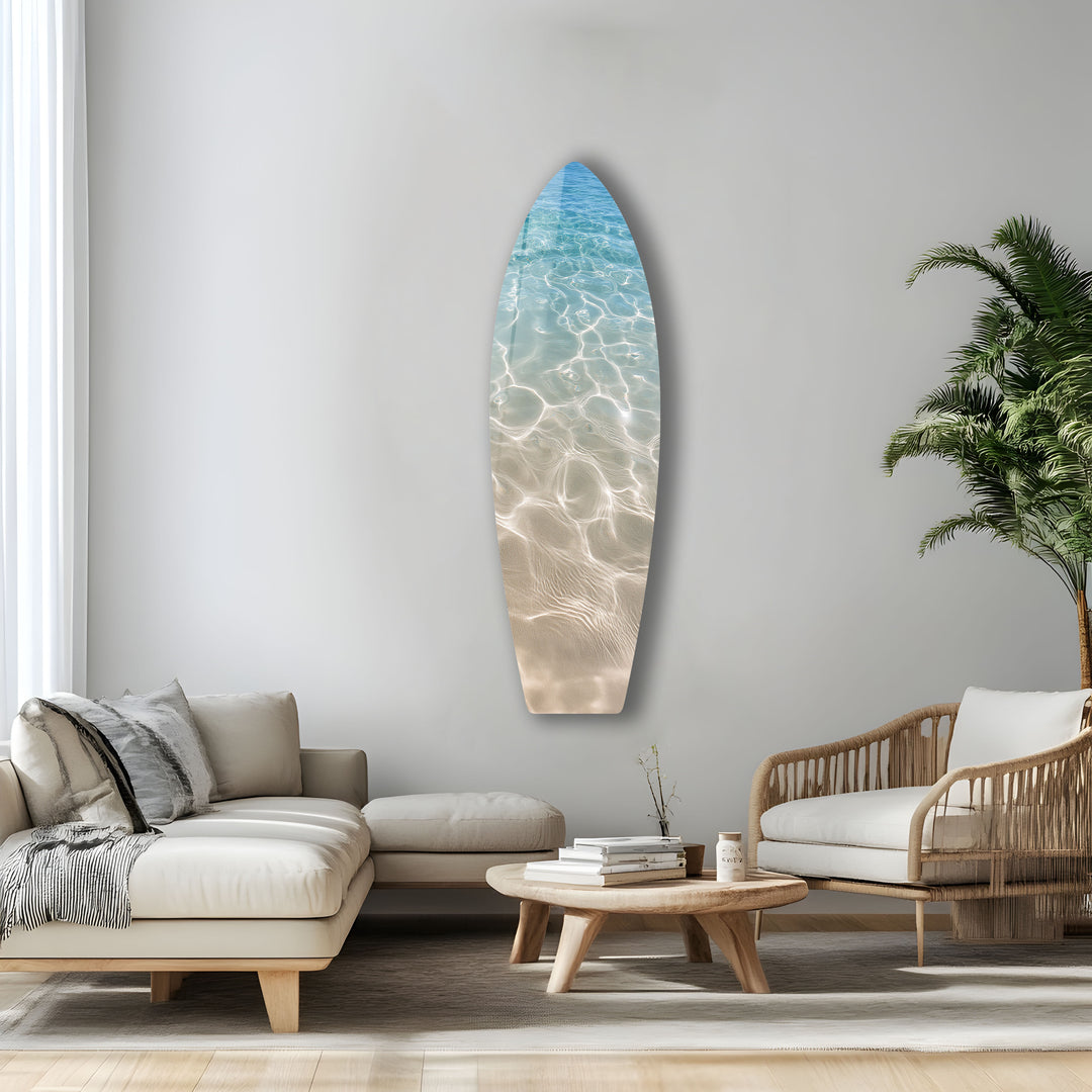 Shallow Serenity Surfboard Wall Art