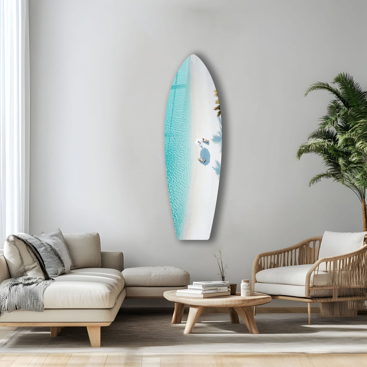 Tropical Serenity Surfboard Wall Art