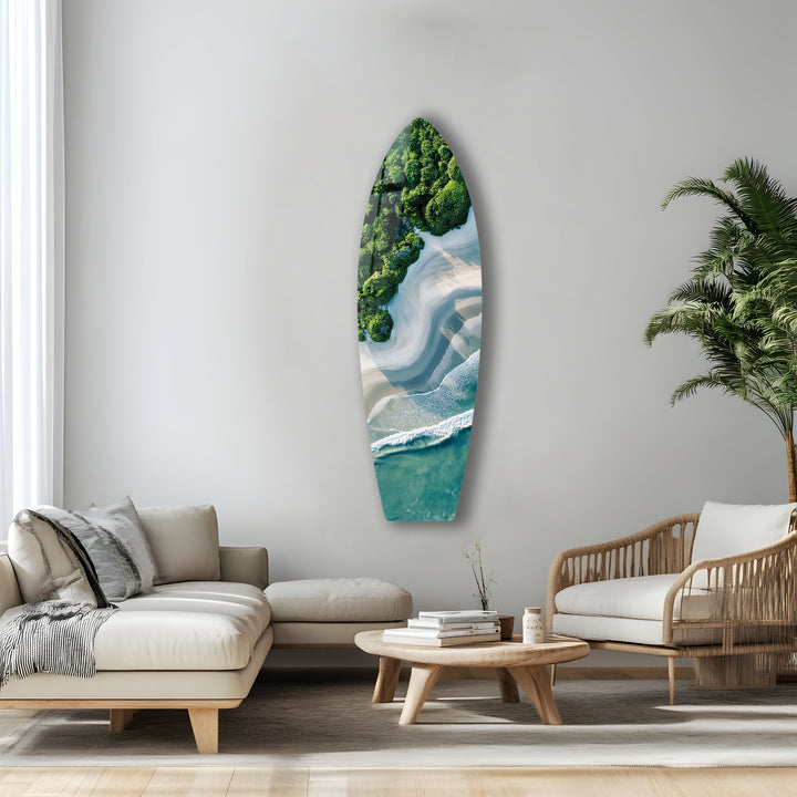 Coastal Bliss Surfboard Wall Art