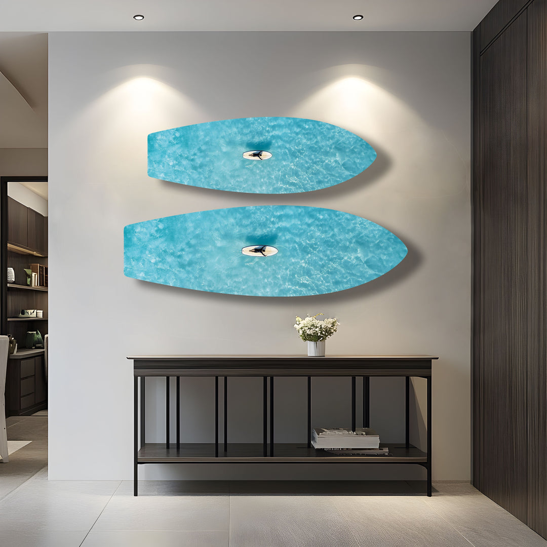 Ocean Serenity Surfboard Wall Art