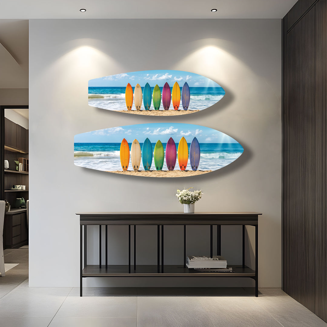 Colorful Surfboards Wall Art