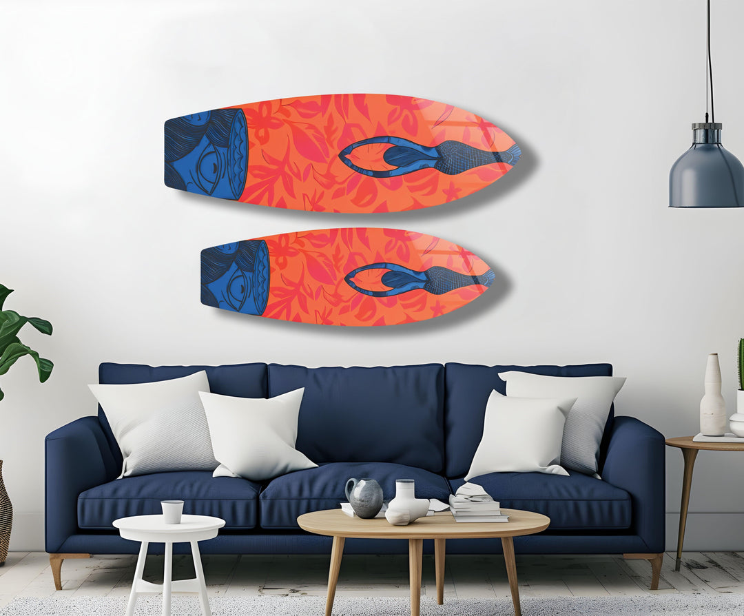 Mermaid Surfboard Wall Art