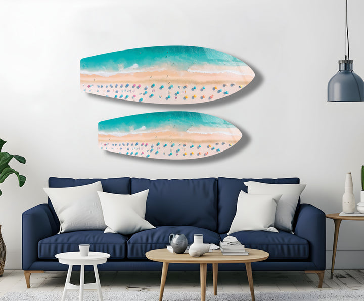 Beach & Sun Lounger Surfboard Wall Art