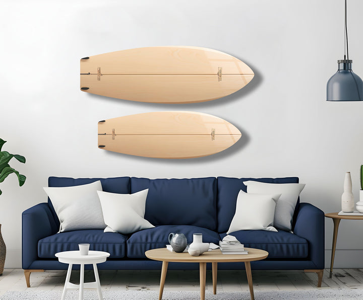 Abstract Beige Surfboard Wall Art