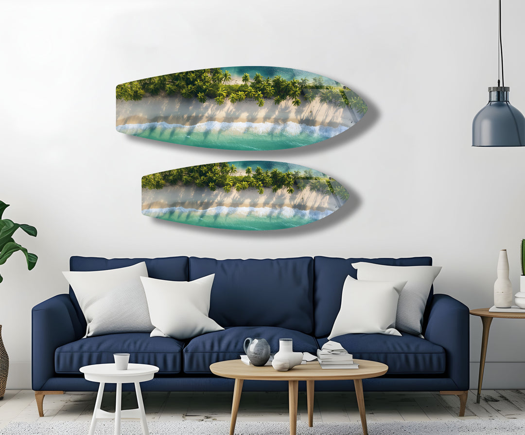 Tropical Escape Surfboard Wall Art